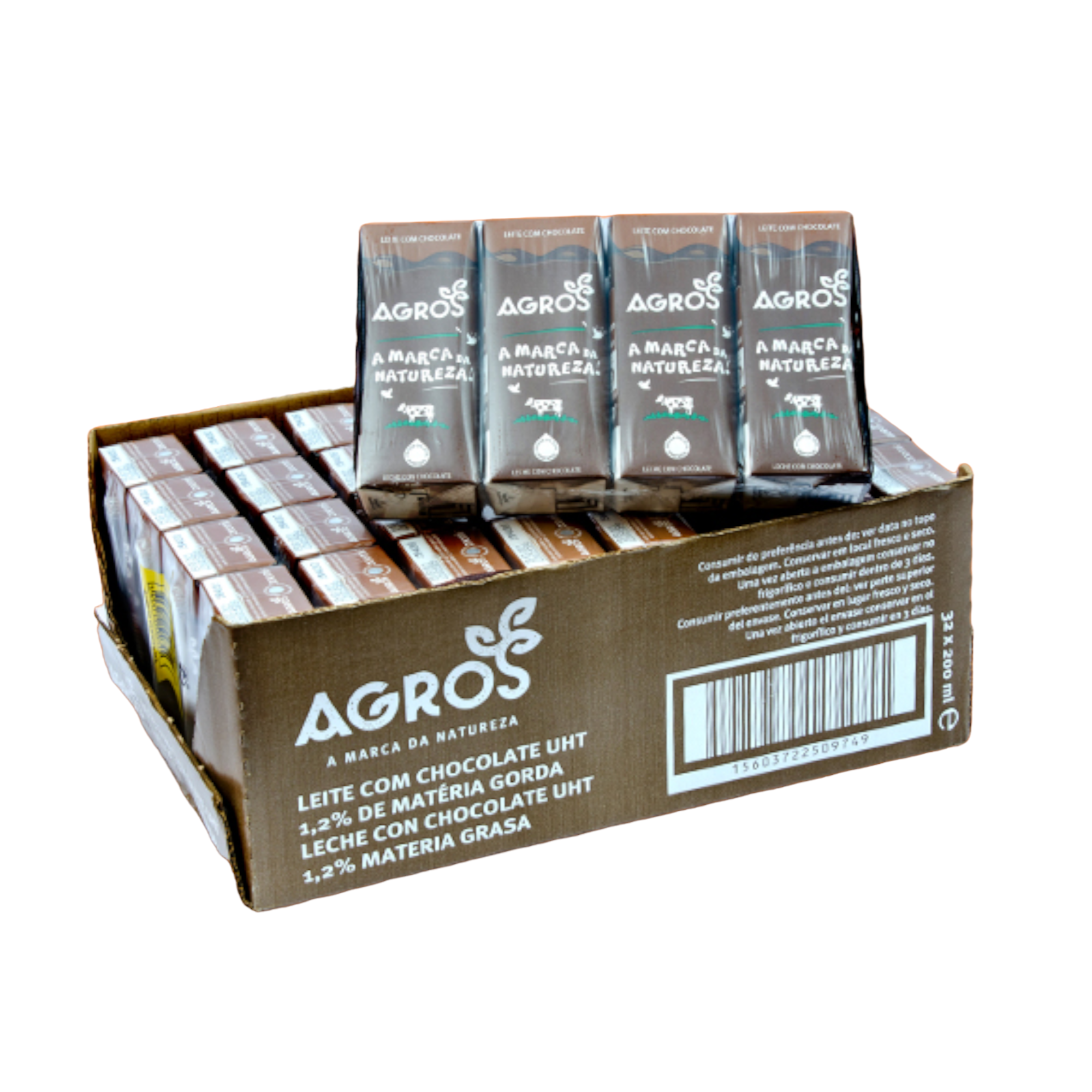AGROS - LEITE - CHOCOLATE - 32 X 200ml ( 6400ml )