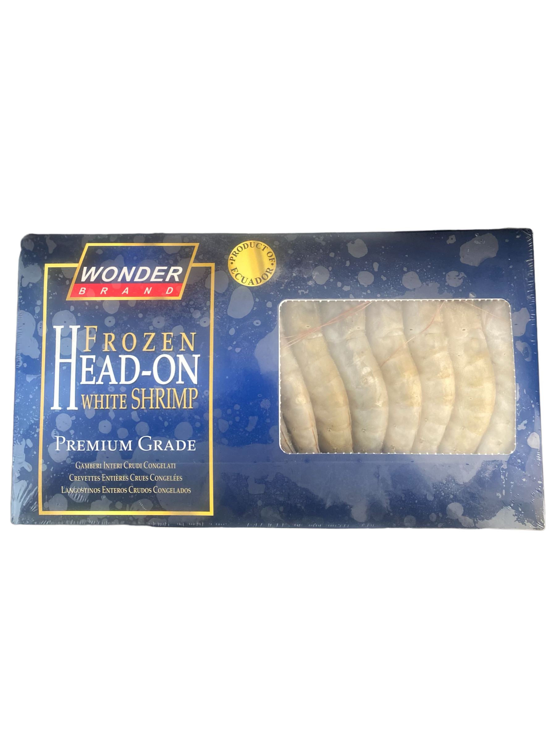 WONDER - CREVETTES ENTIERES CRUES CONGELEES- Taille : 16/20 - 800G