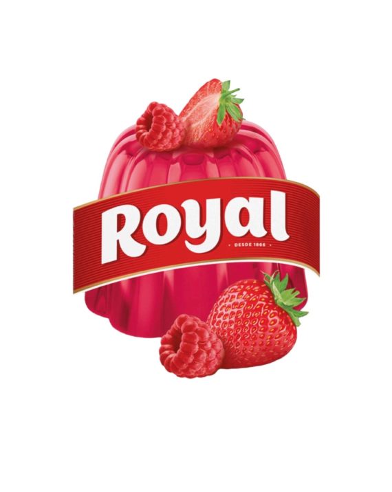 Gelatina em Pó de Morango e Framboesa Royal 114 g