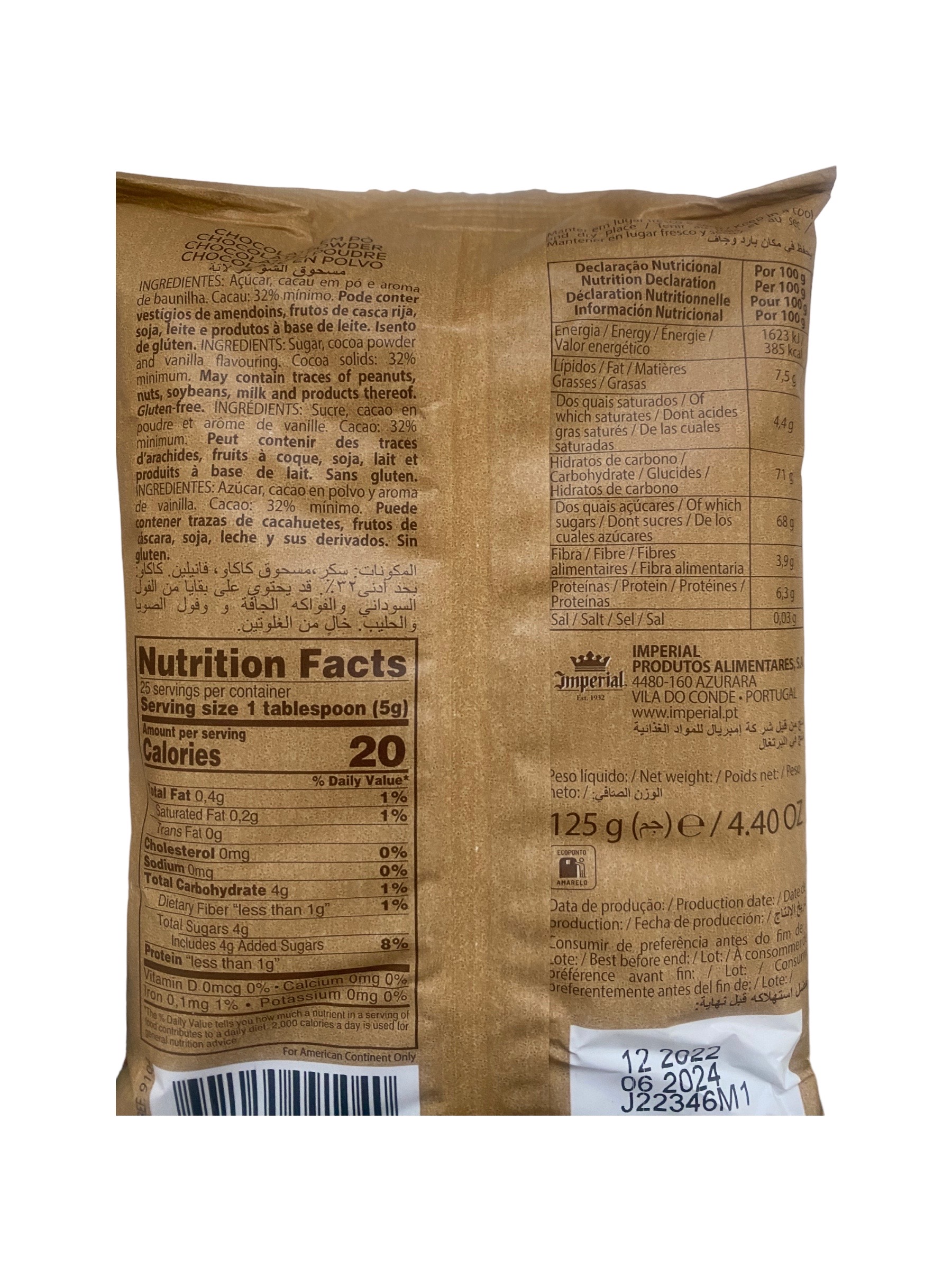 Chocolate em Pó Pantagruel 125g – Image 2